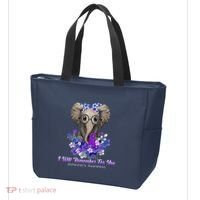 I Will Remember For You Purple Ribbon Alzheimers Awareness Tote Bag thumb 3
