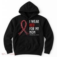 I Wear Red For My Mom Stroke Awareness Survivor Warrior Hoodie thumb 0