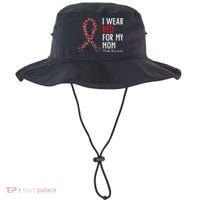 I Wear Red For My Mom Stroke Awareness Survivor Warrior Bucket Hat thumb 0