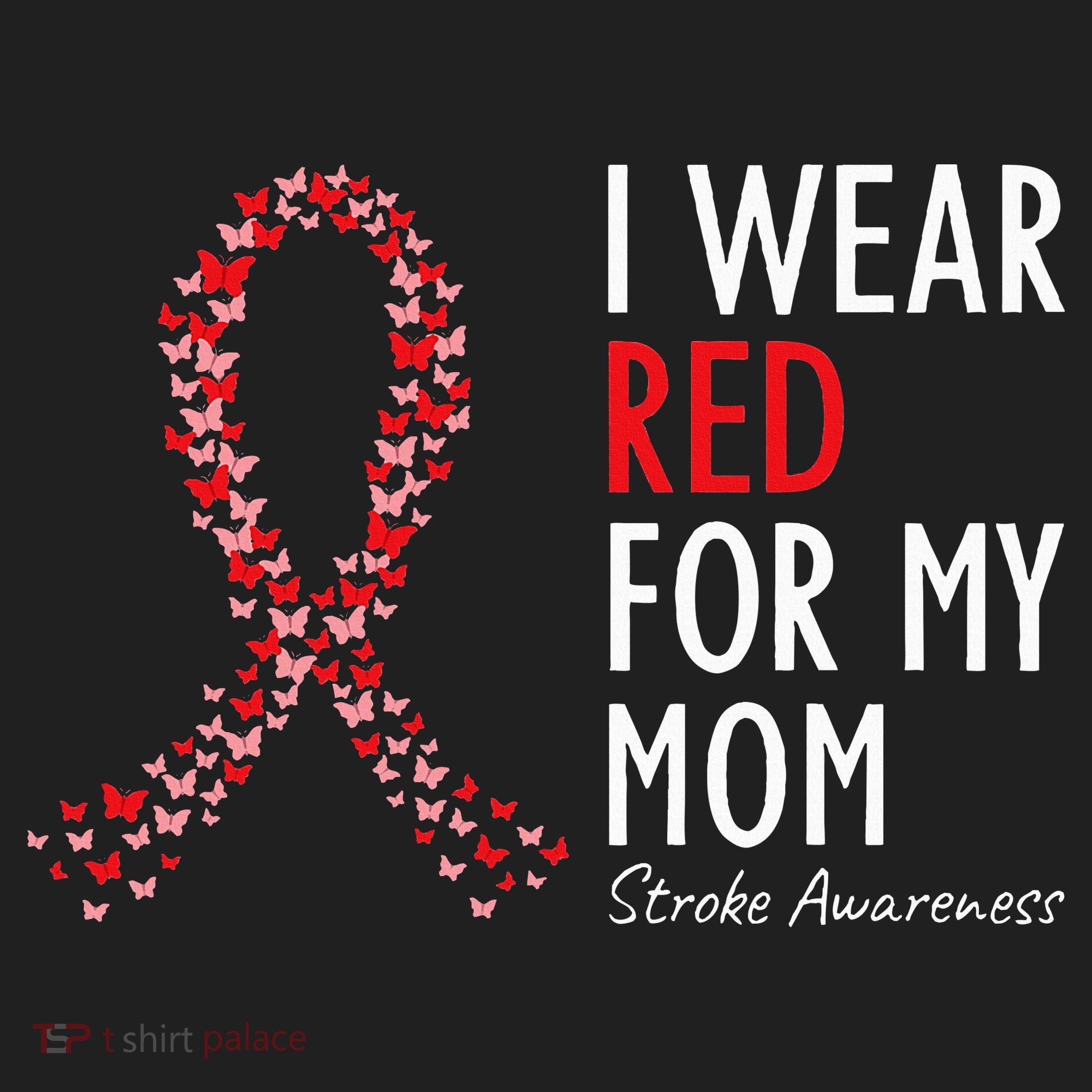 I Wear Red For My Mom Stroke Awareness Survivor Warrior Beanie