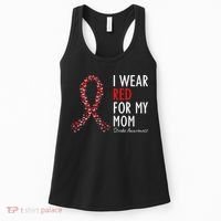 I Wear Red For My Mom Stroke Awareness Survivor Warrior Women's Tank Top thumb 0