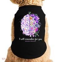 I Will Remember For You Brain Alzheimer's Awareness Doggie Tank thumb 0