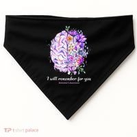 I Will Remember For You Brain Alzheimer's Awareness USA-Made Doggie Bandana thumb 0