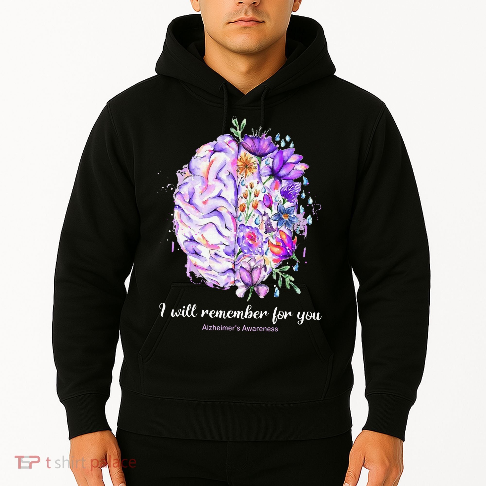 I Will Remember For You Brain Alzheimer's Awareness Hoodie