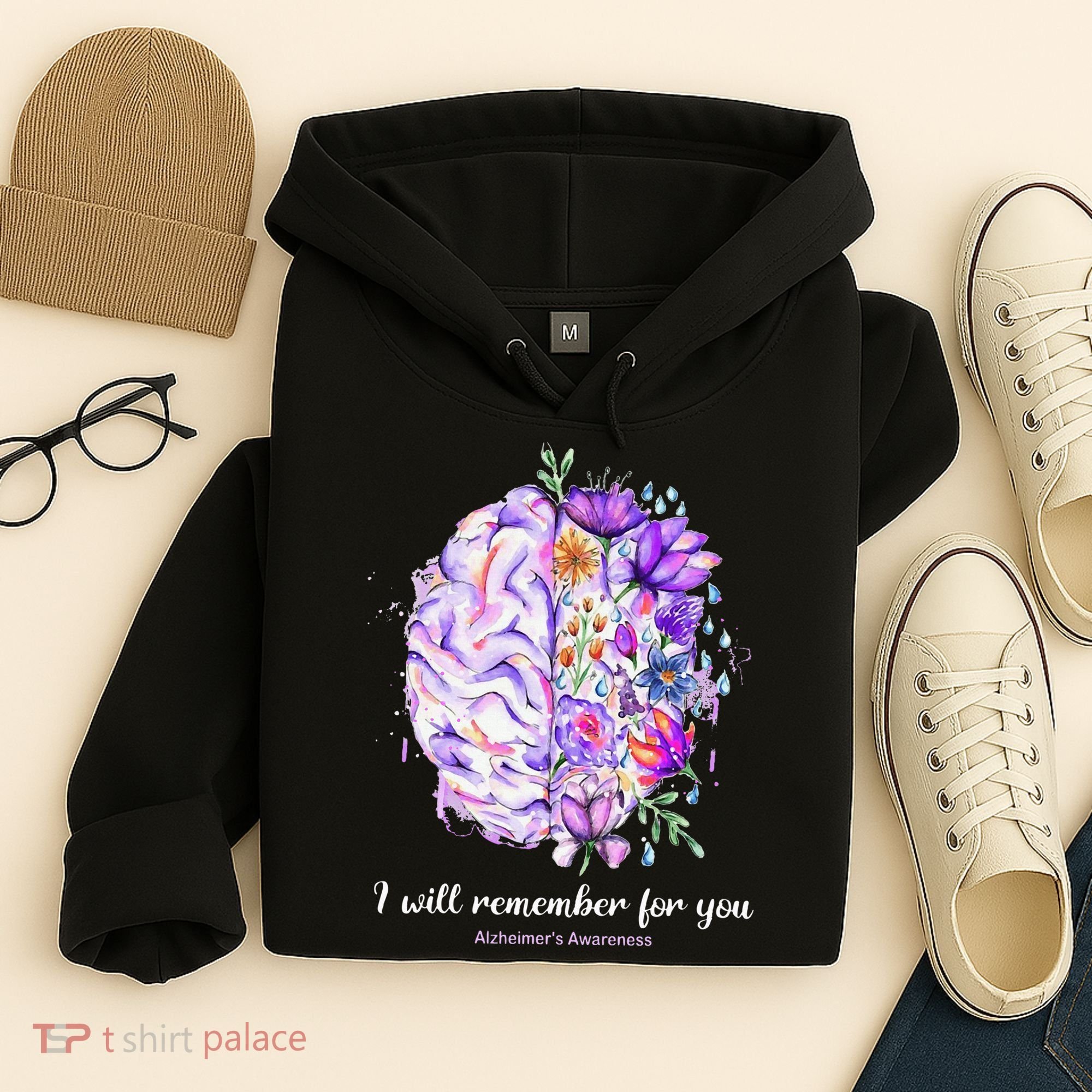 I Will Remember For You Brain Alzheimer's Awareness Hoodie