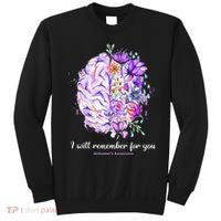 I Will Remember For You Brain Alzheimer's Awareness Sweatshirt thumb 0