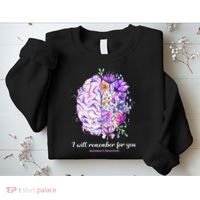 I Will Remember For You Brain Alzheimer's Awareness Sweatshirt thumb 2