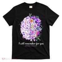 I Will Remember For You Brain Alzheimer's Awareness T-Shirt thumb 0