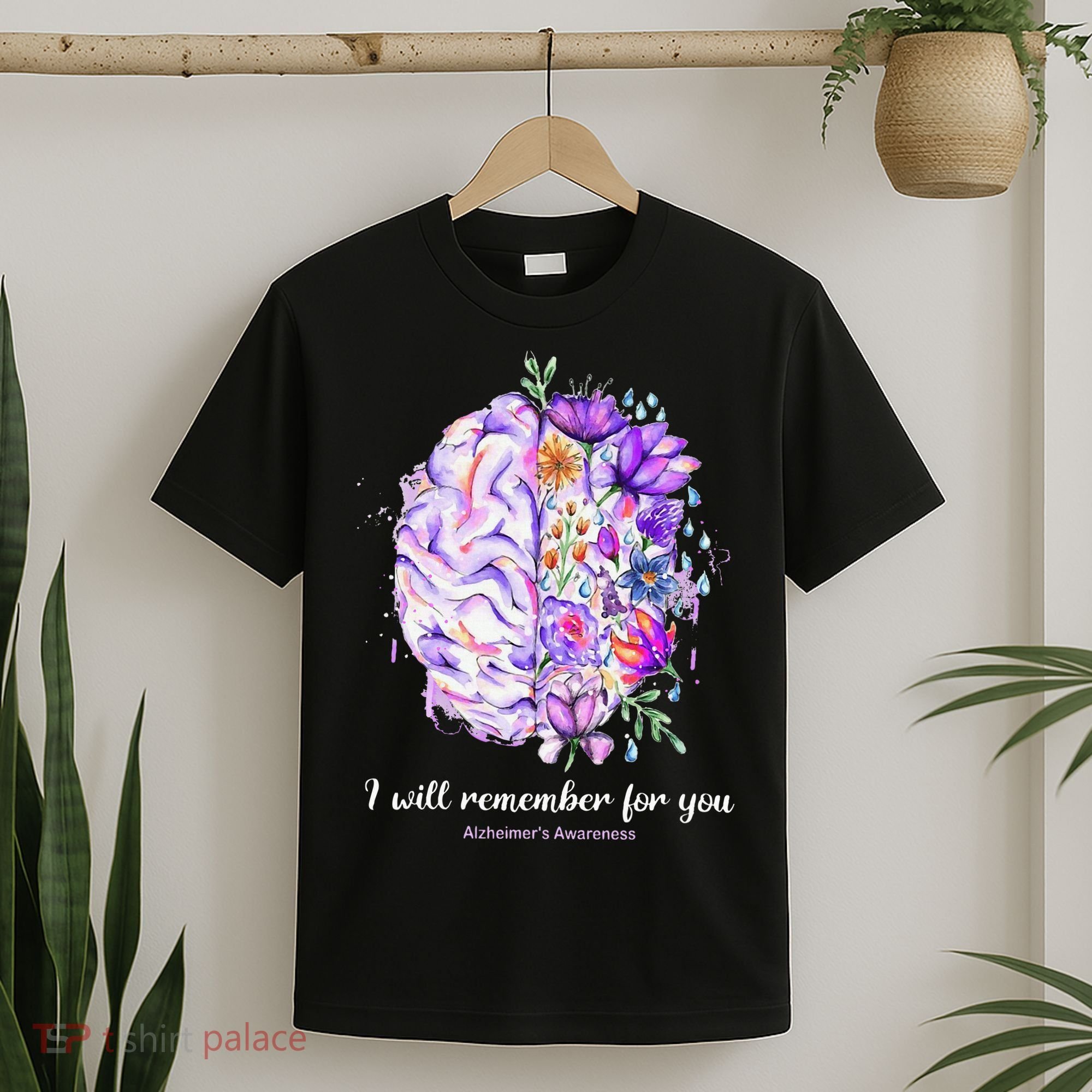 I Will Remember For You Brain Alzheimer's Awareness T-Shirt