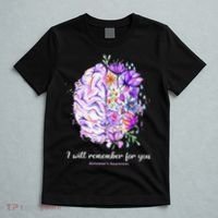 I Will Remember For You Brain Alzheimer's Awareness T-Shirt thumb 5