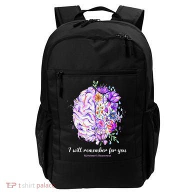 I Will Remember For You Brain Alzheimer's Awareness Backpack