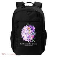 I Will Remember For You Brain Alzheimer's Awareness Backpack thumb 0