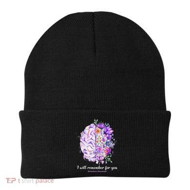 I Will Remember For You Brain Alzheimer's Awareness Beanie