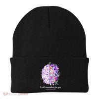 I Will Remember For You Brain Alzheimer's Awareness Beanie thumb 0