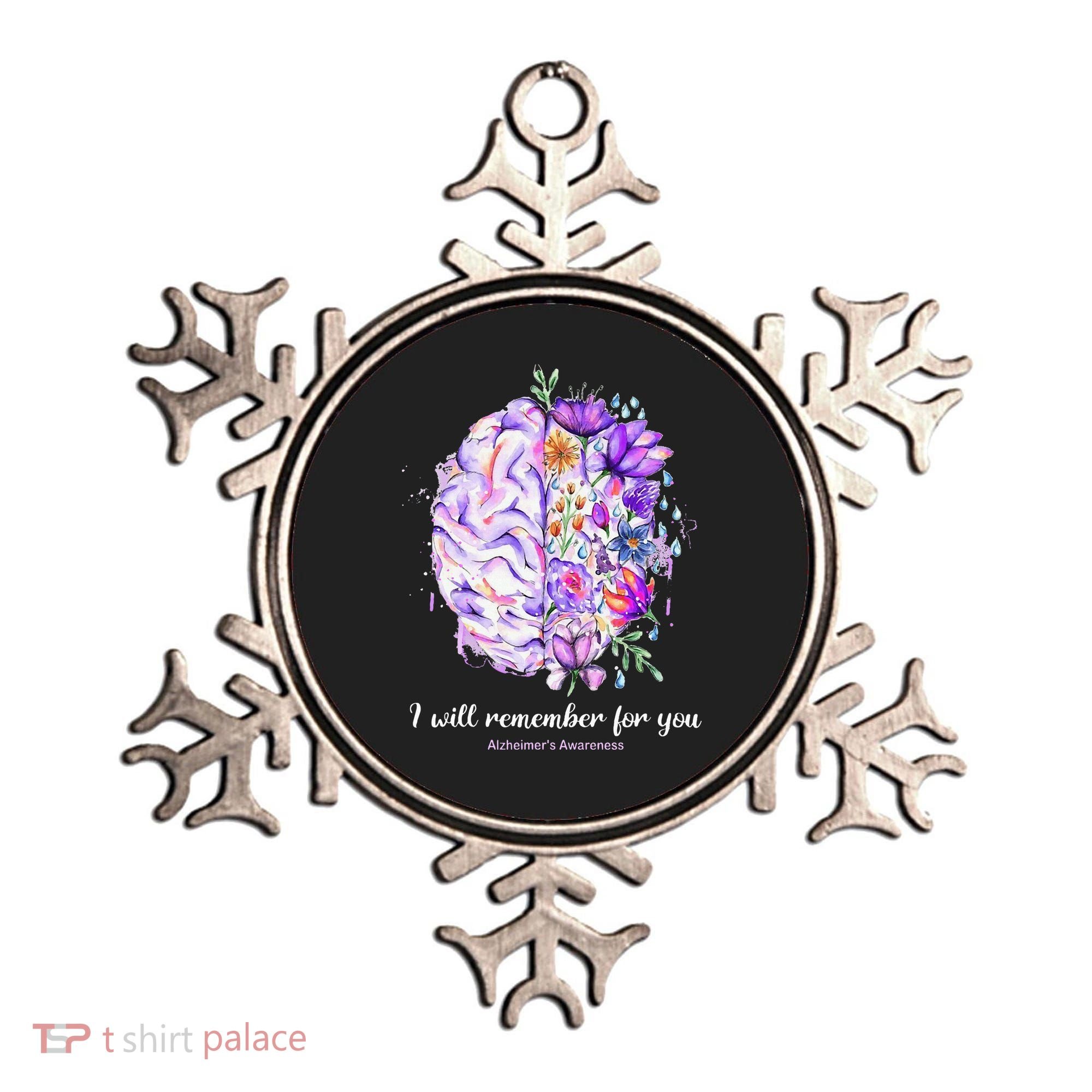 I Will Remember For You Brain Alzheimer's Awareness Ornament