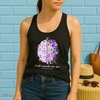 I Will Remember For You Brain Alzheimer's Awareness Women's Tank Top thumb 2