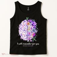 I Will Remember For You Brain Alzheimer's Awareness Tank Top thumb 2