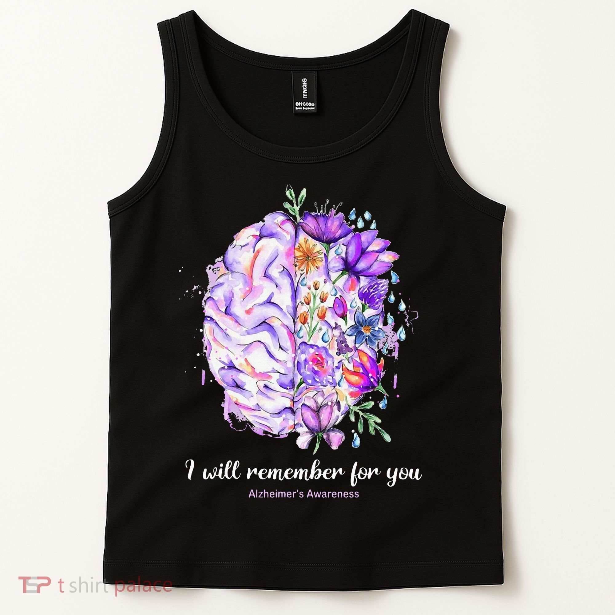 I Will Remember For You Brain Alzheimer's Awareness Tank Top