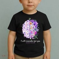 I Will Remember For You Brain Alzheimer's Awareness Toddler T-Shirt thumb 2
