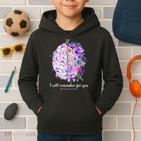 I Will Remember For You Brain Alzheimer's Awareness Kids Hoodie thumb 2