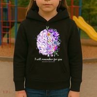I Will Remember For You Brain Alzheimer's Awareness Kids Hoodie thumb 3