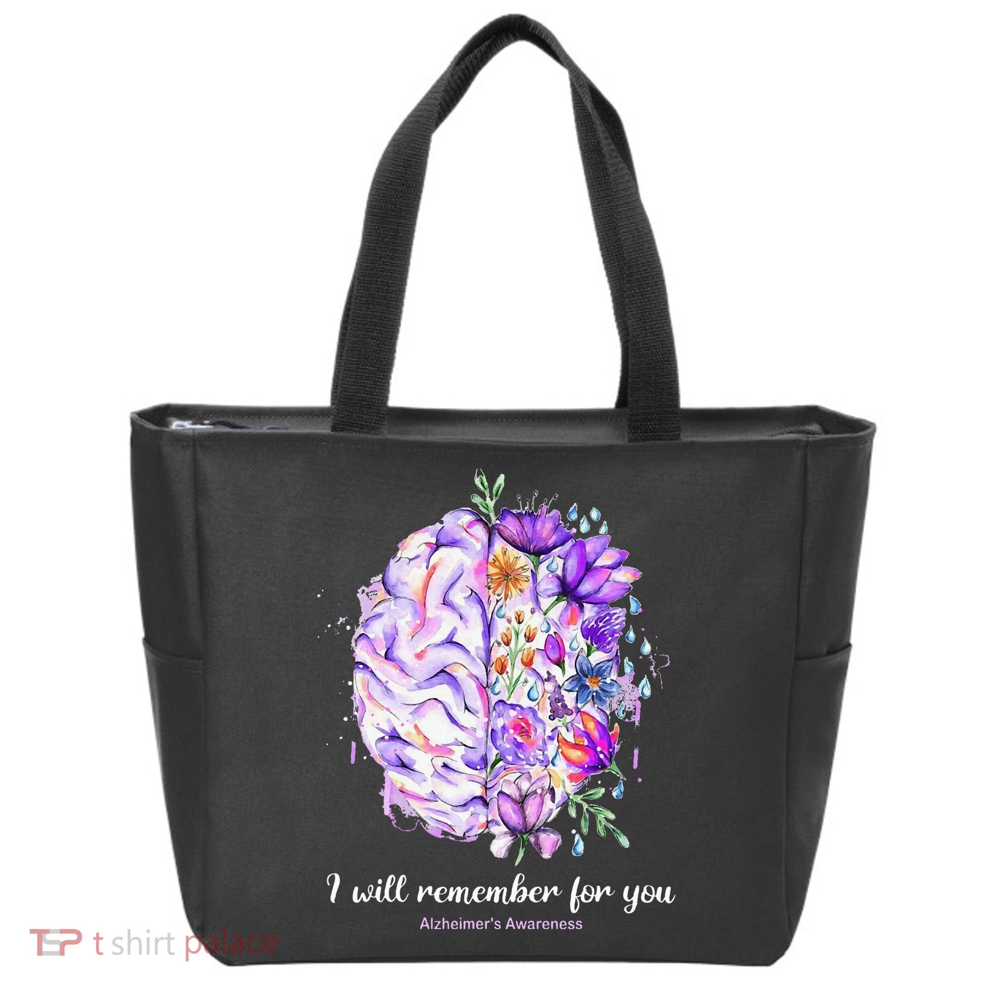 I Will Remember For You Brain Alzheimer's Awareness Tote Bag