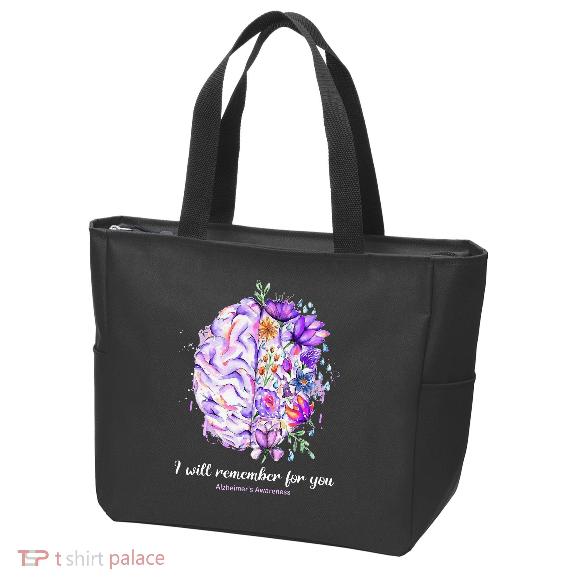 I Will Remember For You Brain Alzheimer's Awareness Tote Bag