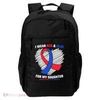 I Wear Red And Blue For My Daughter Chd Awareness Gift Backpack thumb 0