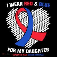 I Wear Red And Blue For My Daughter Chd Awareness Gift Coffee Mug thumb 5