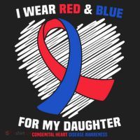 I Wear Red And Blue For My Daughter Chd Awareness Gift Beanie thumb 2