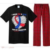 I Wear Red And Blue For My Daughter Chd Awareness Gift Pajama Set thumb 0