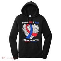 I Wear Red And Blue For My Daughter Chd Awareness Gift Women's Hoodie thumb 0