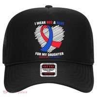 I Wear Red And Blue For My Daughter Chd Awareness Gift Hat thumb 0