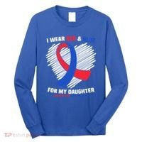 I Wear Red And Blue For My Daughter Chd Awareness Gift Long Sleeve Shirt thumb 0