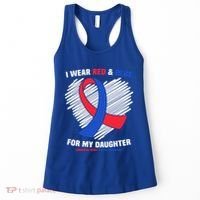 I Wear Red And Blue For My Daughter Chd Awareness Gift Women's Tank Top thumb 0