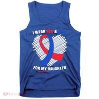 I Wear Red And Blue For My Daughter Chd Awareness Gift Tank Top thumb 0