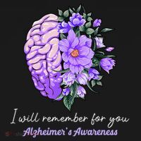 I Will Remember For You Purple Ribbon Alzheimers Awareness Apron thumb 3