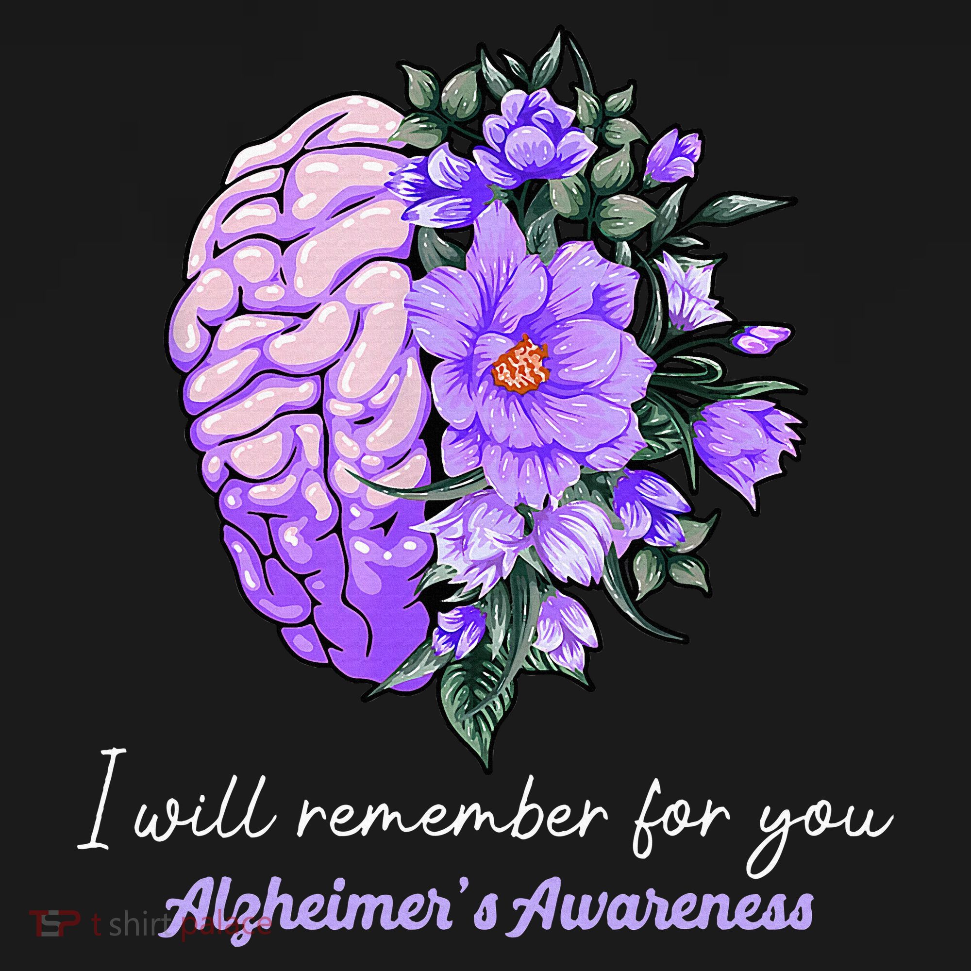 I Will Remember For You Purple Ribbon Alzheimers Awareness Women's Hoodie
