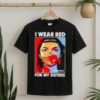 I Wear Red For My Sister Native American Stop MMIW T-Shirt thumb 2