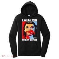 I Wear Red For My Sister Native American Stop MMIW Women's Hoodie thumb 0