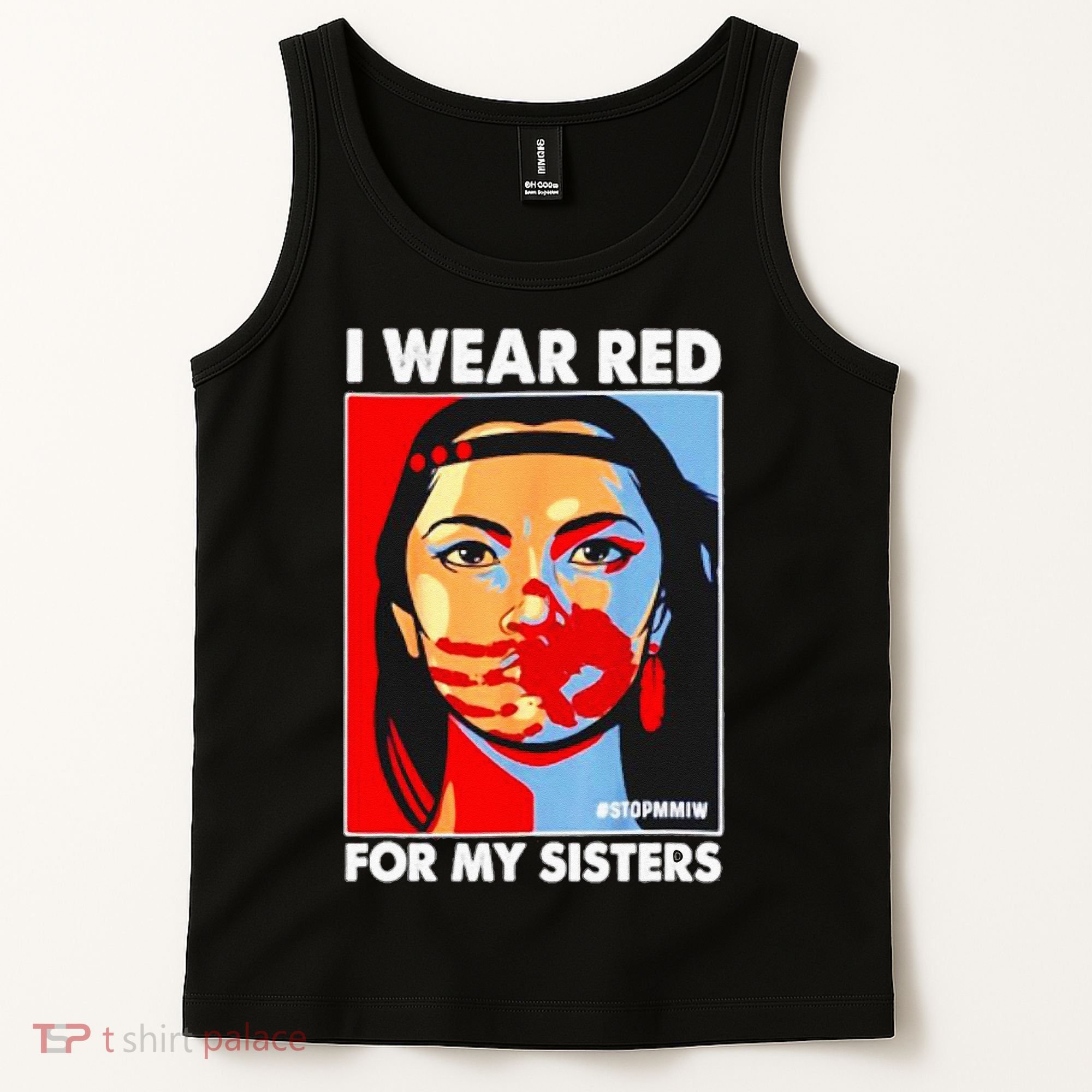 I Wear Red For My Sister Native American Stop MMIW Tank Top