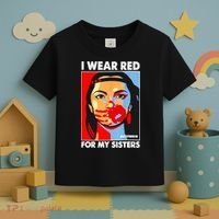 I Wear Red For My Sister Native American Stop MMIW Toddler T-Shirt thumb 3