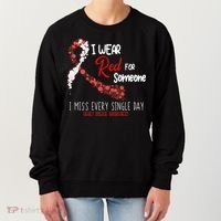 I Wear Red For Someone Heart Disease Awareness Women's Sweatshirt thumb 0