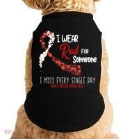 I Wear Red For Someone Heart Disease Awareness Doggie Tank thumb 0
