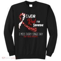 I Wear Red For Someone Heart Disease Awareness Sweatshirt thumb 0