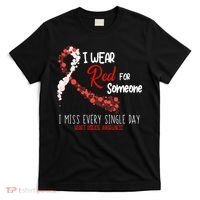 I Wear Red For Someone Heart Disease Awareness T-Shirt thumb 0