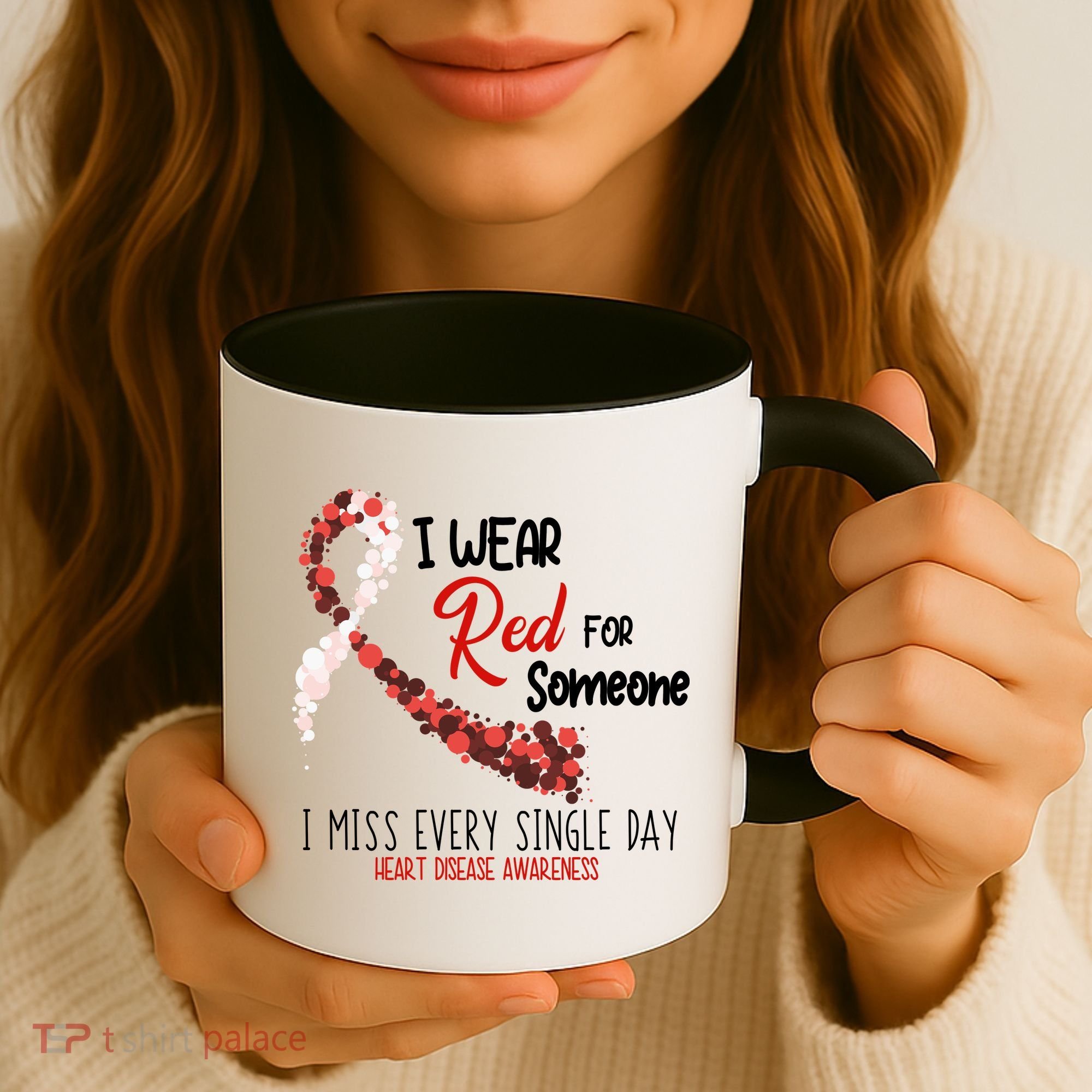 I Wear Red For Someone Heart Disease Awareness Coffee Mug