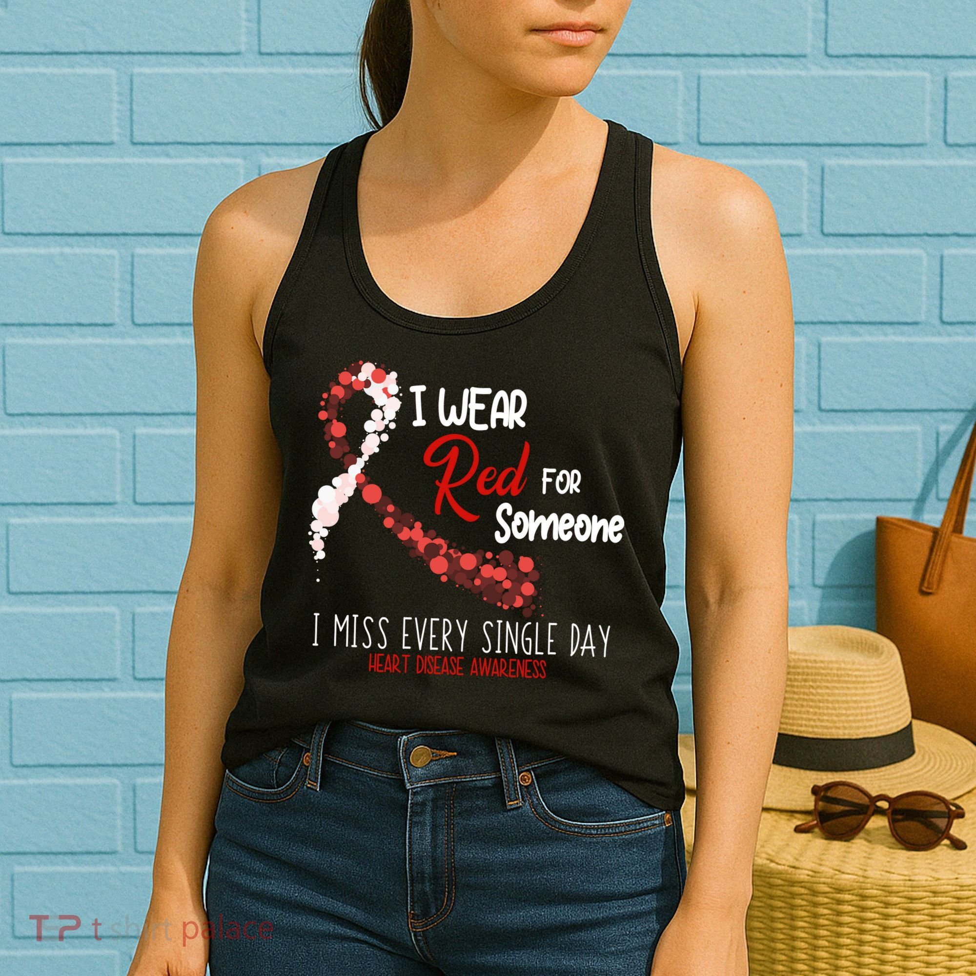 I Wear Red For Someone Heart Disease Awareness Women's Tank Top