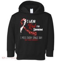 I Wear Red For Someone Heart Disease Awareness Toddler Hoodie thumb 0