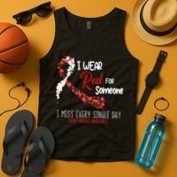 I Wear Red For Someone Heart Disease Awareness Tank Top thumb 4